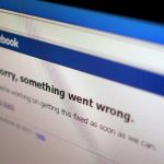 Illustration photo of a Facebook error message in a computer screen in Singapore