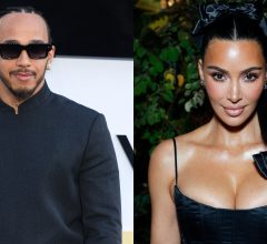Lewis Hamilton janta com Kim Kardashian e os filhos pela primeira vez