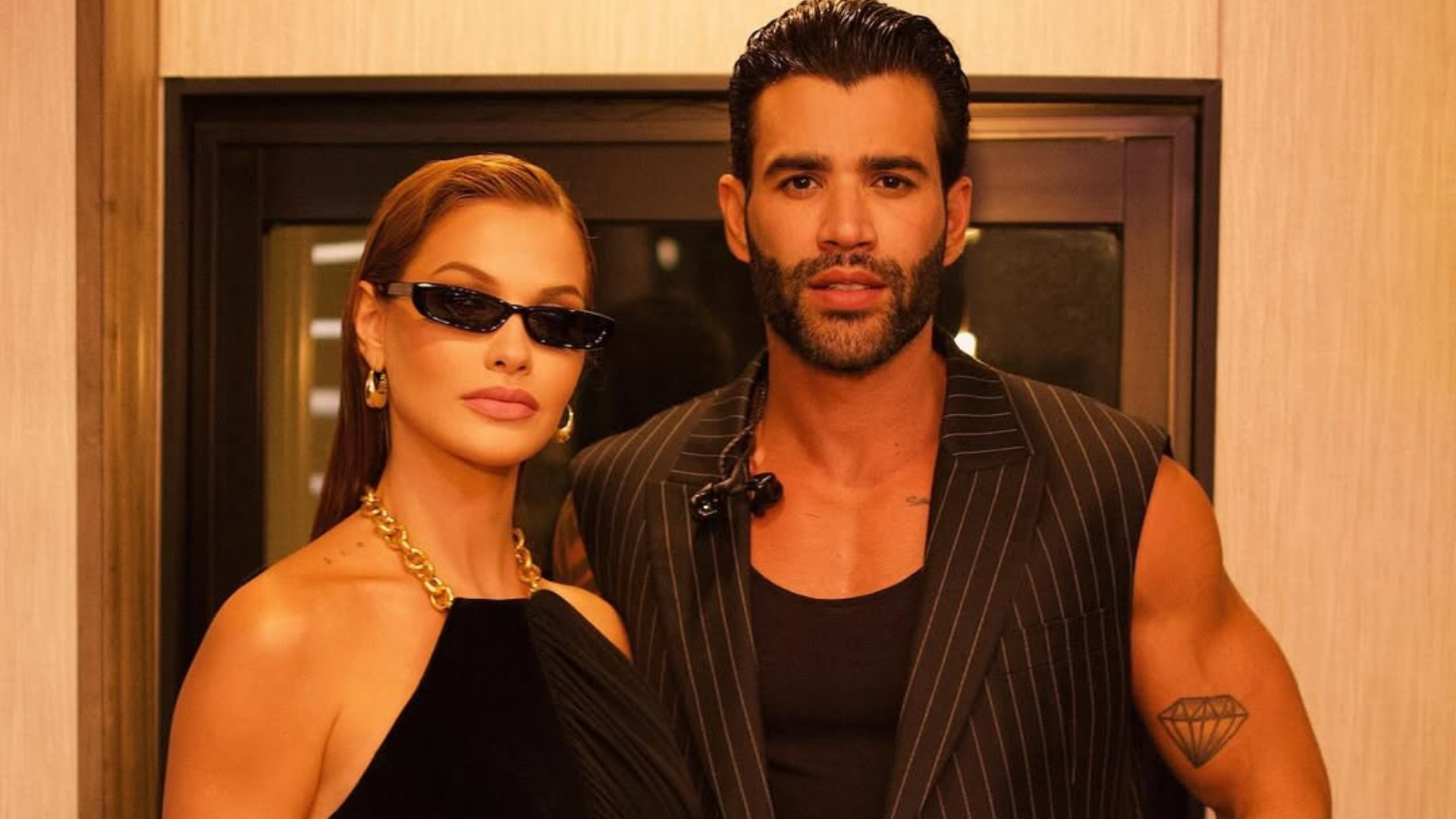 Gusttavo Lima exibe novo shape e Andressa Suita rouba o post