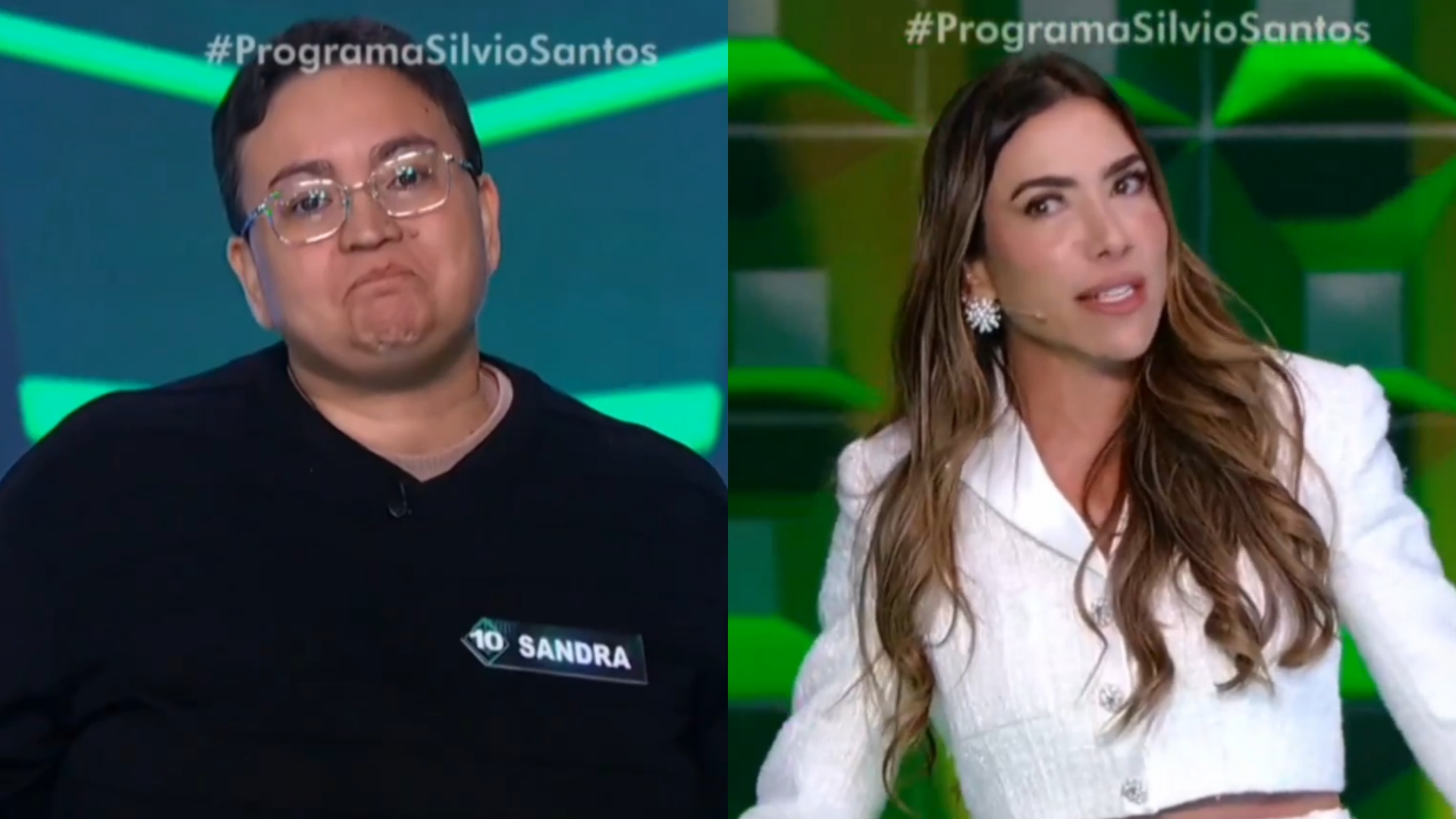 Participante pulou a primeira do Show do Milhão e Patrícia não segurou a reação