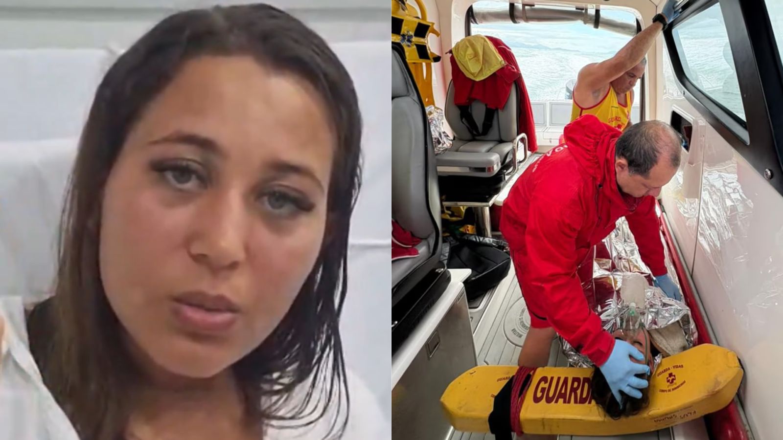 Bruna sobreviveu 42 horas no mar e já está falando