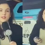 Repórter do SBT atropelada ao vivo por viatura da PM no Rio