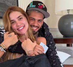 Virgínia posta foto com Zé Felipe na festa da filha e a internet fez as contas