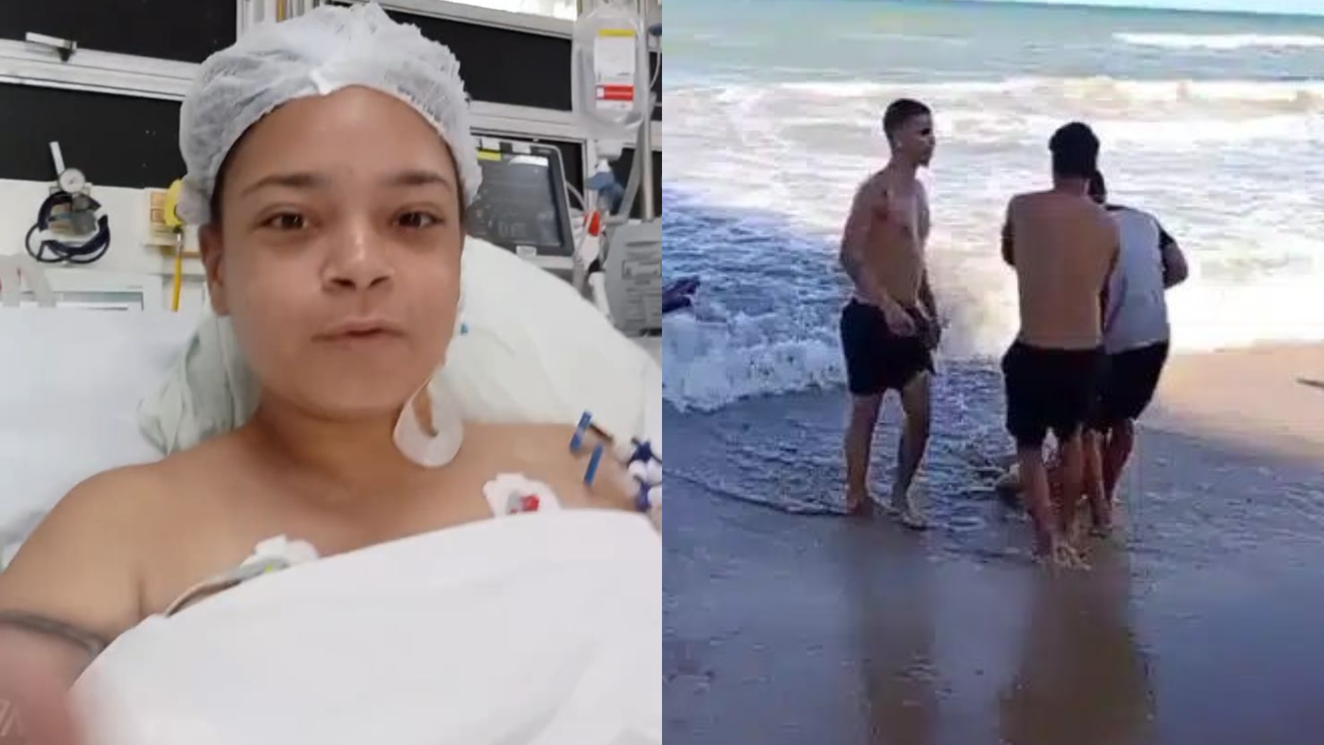 Marcela Vitória fala pela primeira vez após ataque de tubarão em Recife