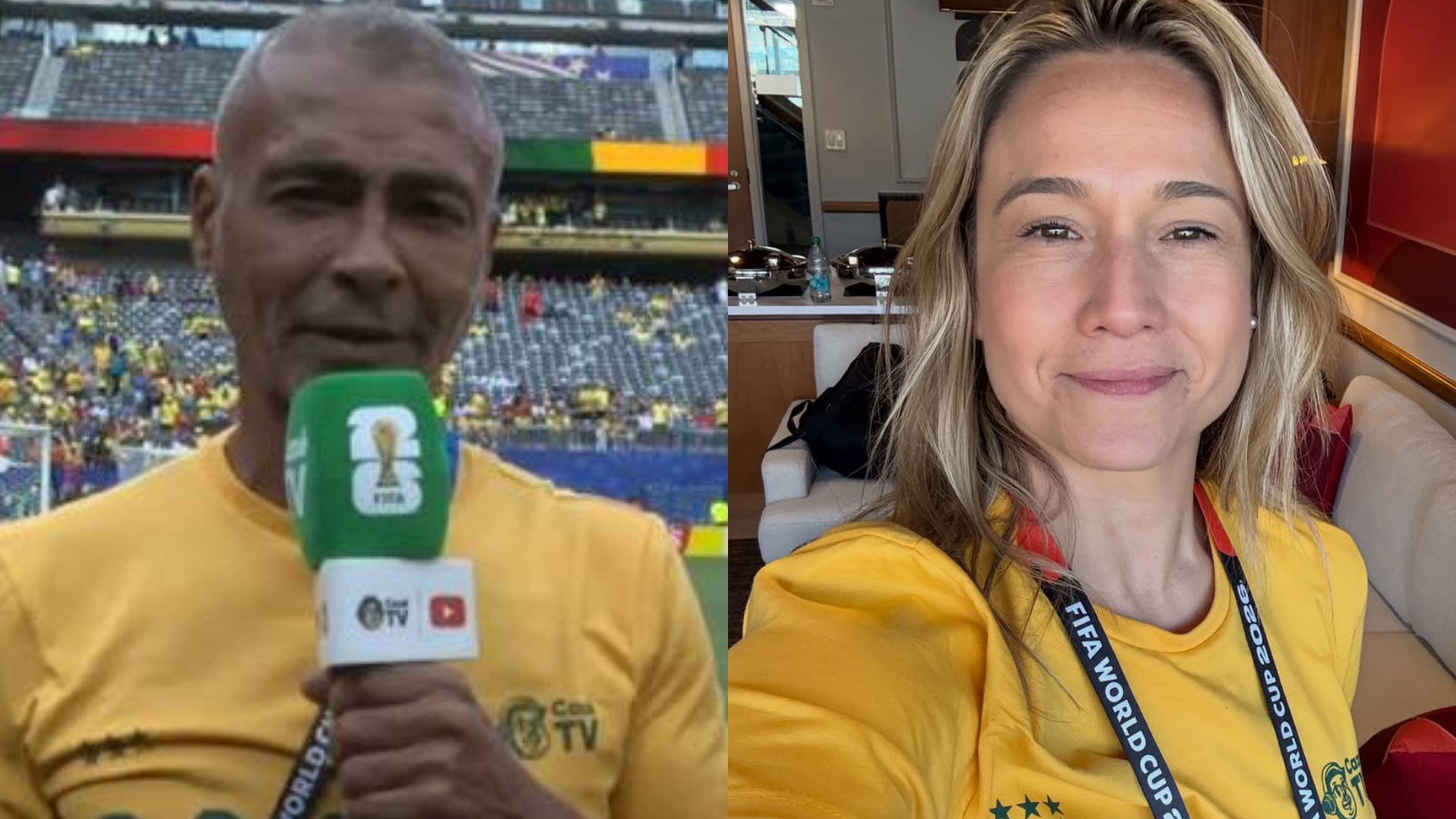 Romário solta comentário para Fernanda Gentil e web grita machismo ao vivo