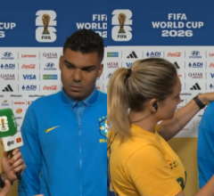 Casemiro chora ao vivo com Fernanda Gentil e confessa o peso de três Copas sem título