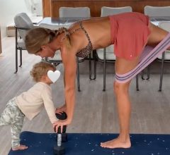 Gisele Bündchen treina em iate com filho de 18 meses e ninguém aguenta