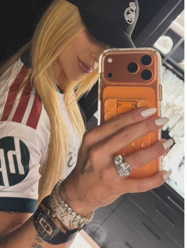 Virginia Fonseca chega ao Santiago Bernabéu depois de viralizar com funk na casa de Vini Jr.