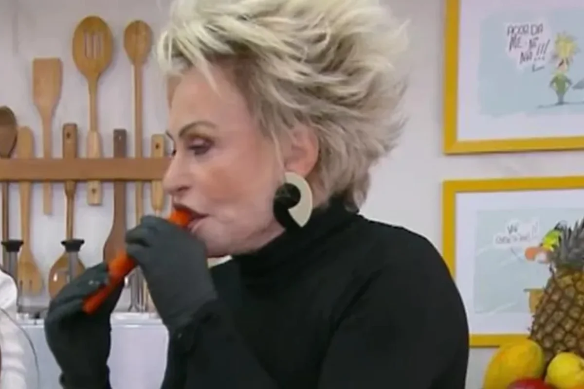 Ana Maria Braga solta "22 cm" ao vivo e cita Jonas no "Mais Você"