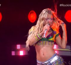Zara Larsson transforma chuva em show no Rock in Rio 2026