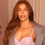 Grazi Massafera de lingerie e blazer cinza e os comentários que não param