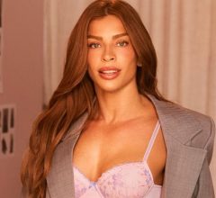 Grazi Massafera de lingerie e blazer cinza e os comentários que não param