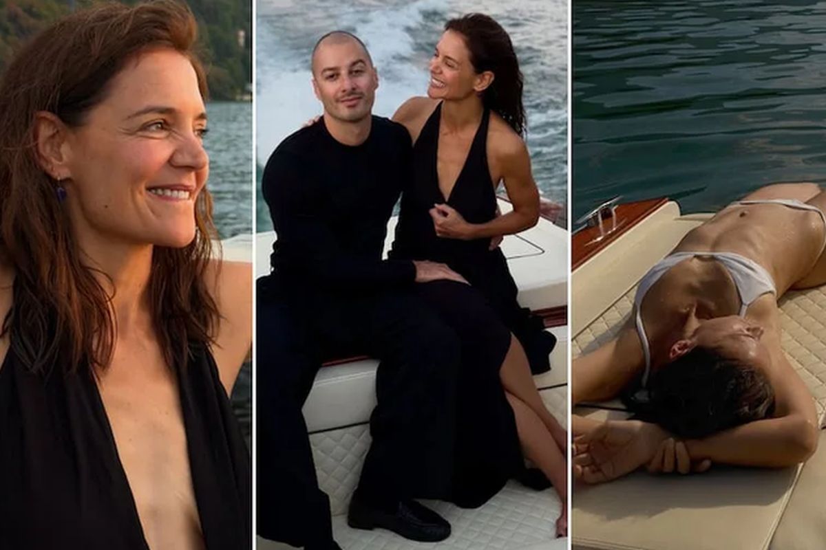 Katie Holmes oficializa romance e já posta foto no Lago de Como