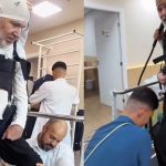 Mingau aparece de pé em fisioterapia e filha celebra: "Dá risada e é feliz"